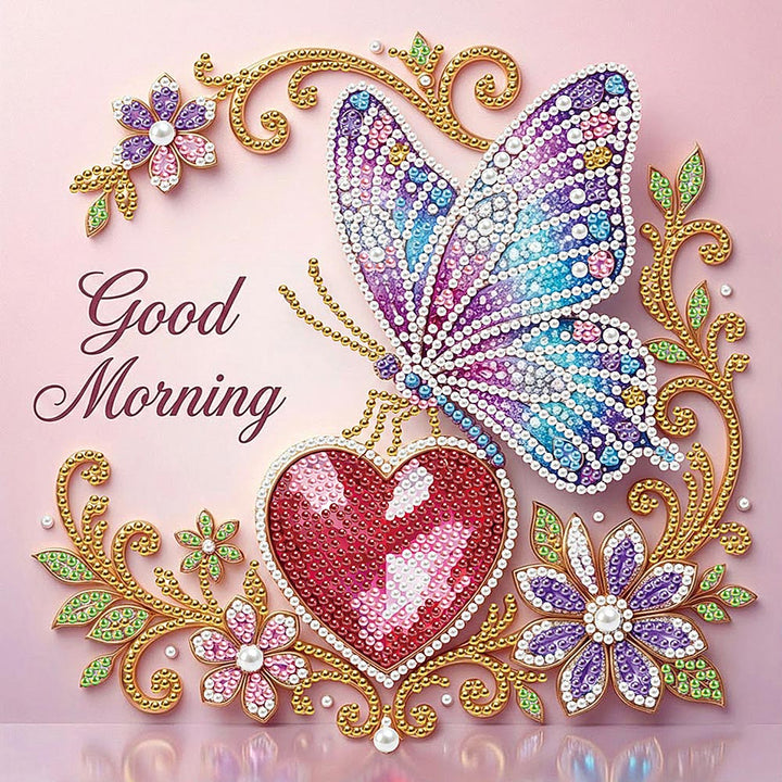 Diamond Painting | Parel Schilderij | Vlinder en Hart