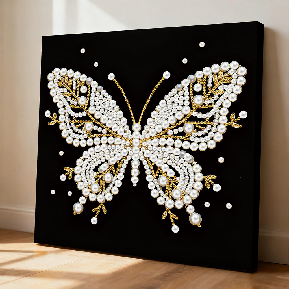 Diamond Painting | Parel Schilderij | Vlinder in de Duisternis
