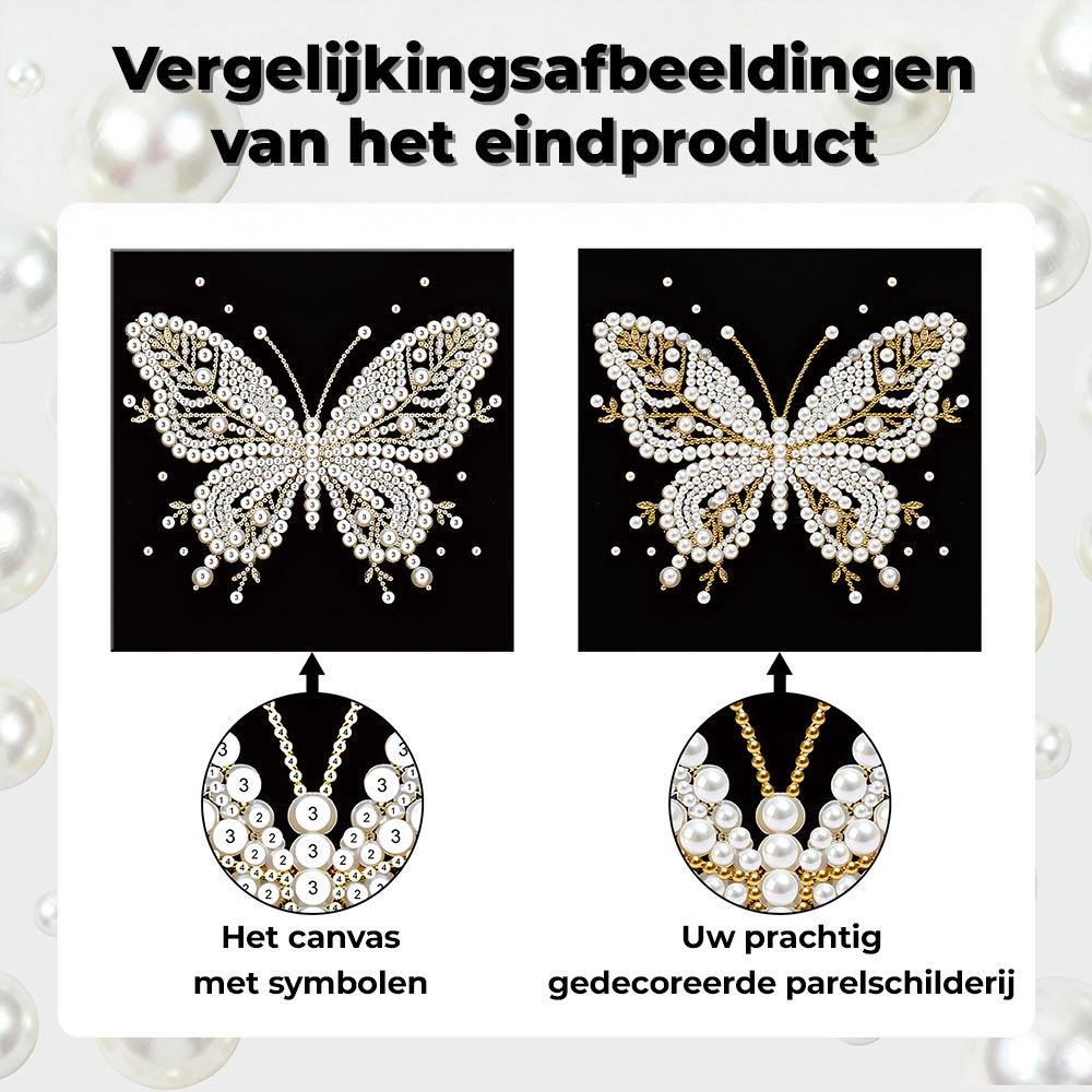 Diamond Painting | Parel Schilderij | Vlinder in de Duisternis