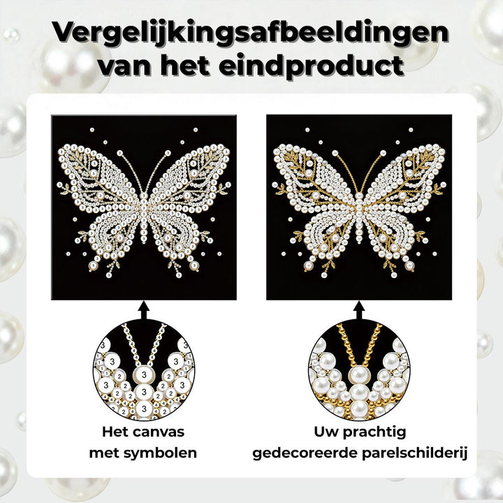 Diamond Painting | Parel Schilderij | Vlinder in de Duisternis