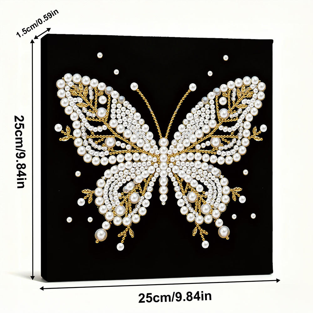 Diamond Painting | Parel Schilderij | Vlinder in de Duisternis