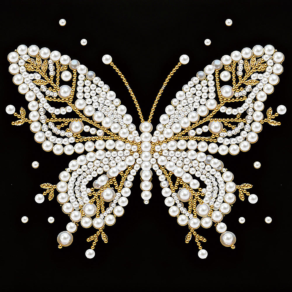 Diamond Painting | Parel Schilderij | Vlinder in de Duisternis