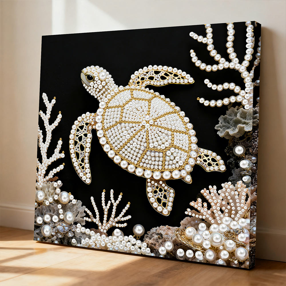 Diamond Painting | Parel Schilderij | Zeeschildpad en Koraal