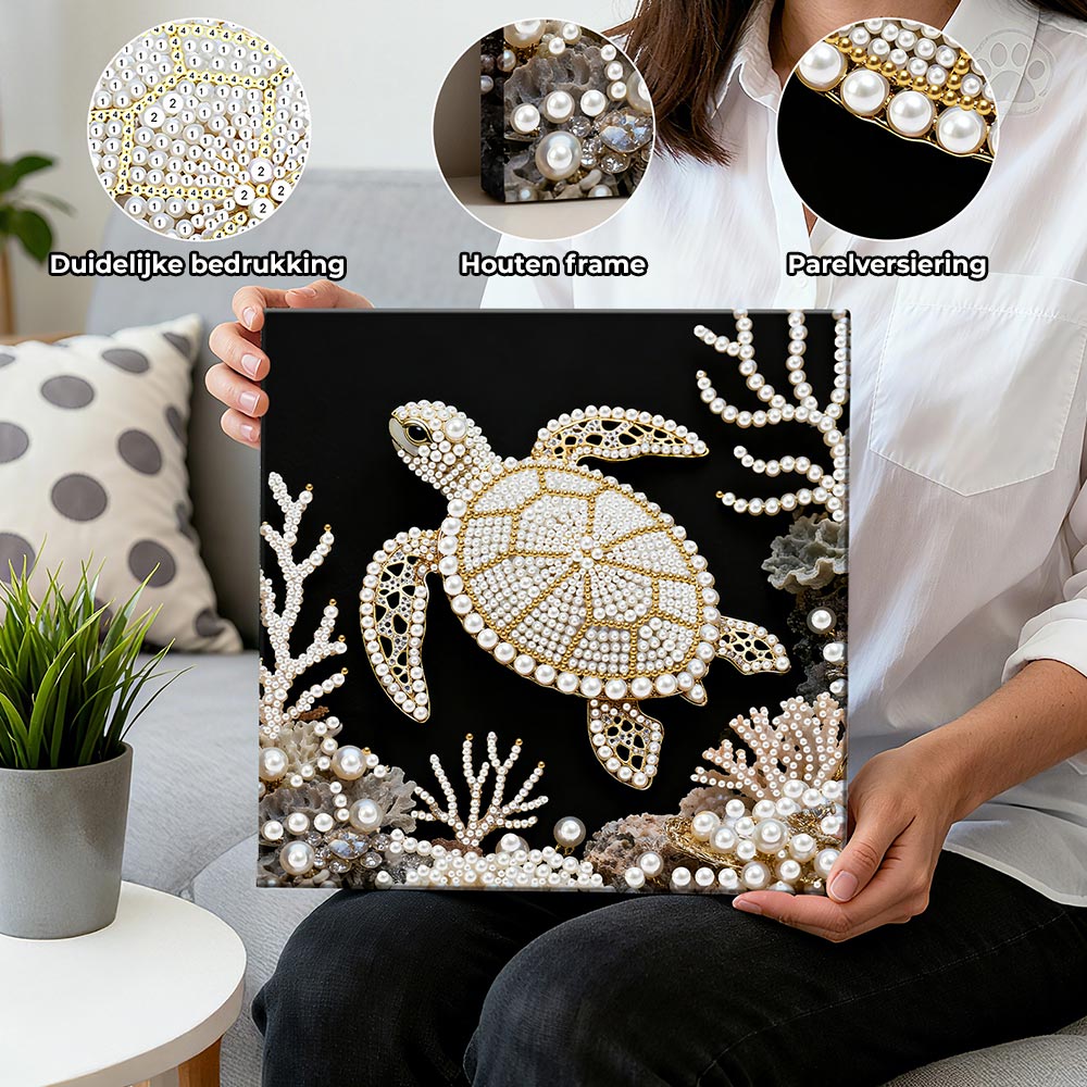 Diamond Painting | Parel Schilderij | Zeeschildpad en Koraal