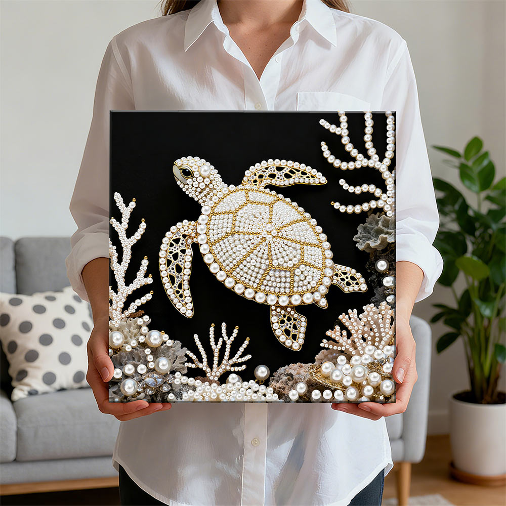 Diamond Painting | Parel Schilderij | Zeeschildpad en Koraal
