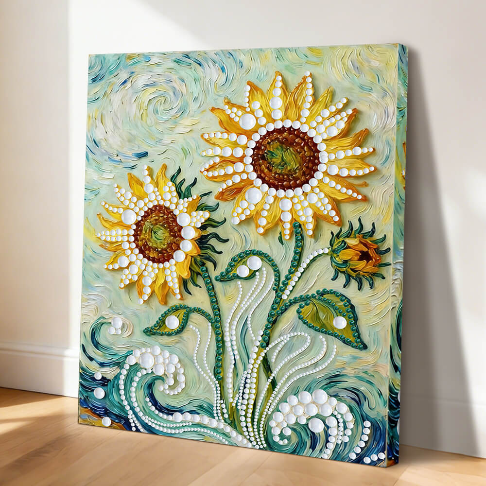 Diamond Painting | Parel Schilderij | Zonnebloemen in Van Gogh-stijl