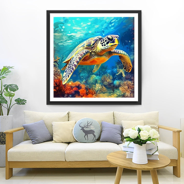 Diepzee Schildpad Diamond Painting