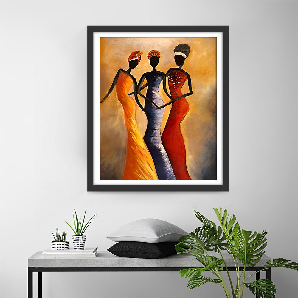 Drie Afrikaanse Vrouwen Diamond Painting