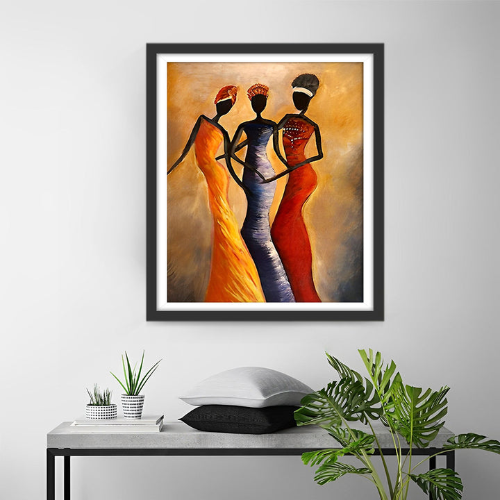 Drie Afrikaanse Vrouwen Diamond Painting
