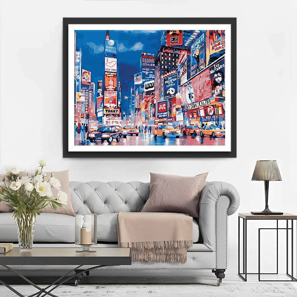 Drukke Moderne Stad Diamond Painting