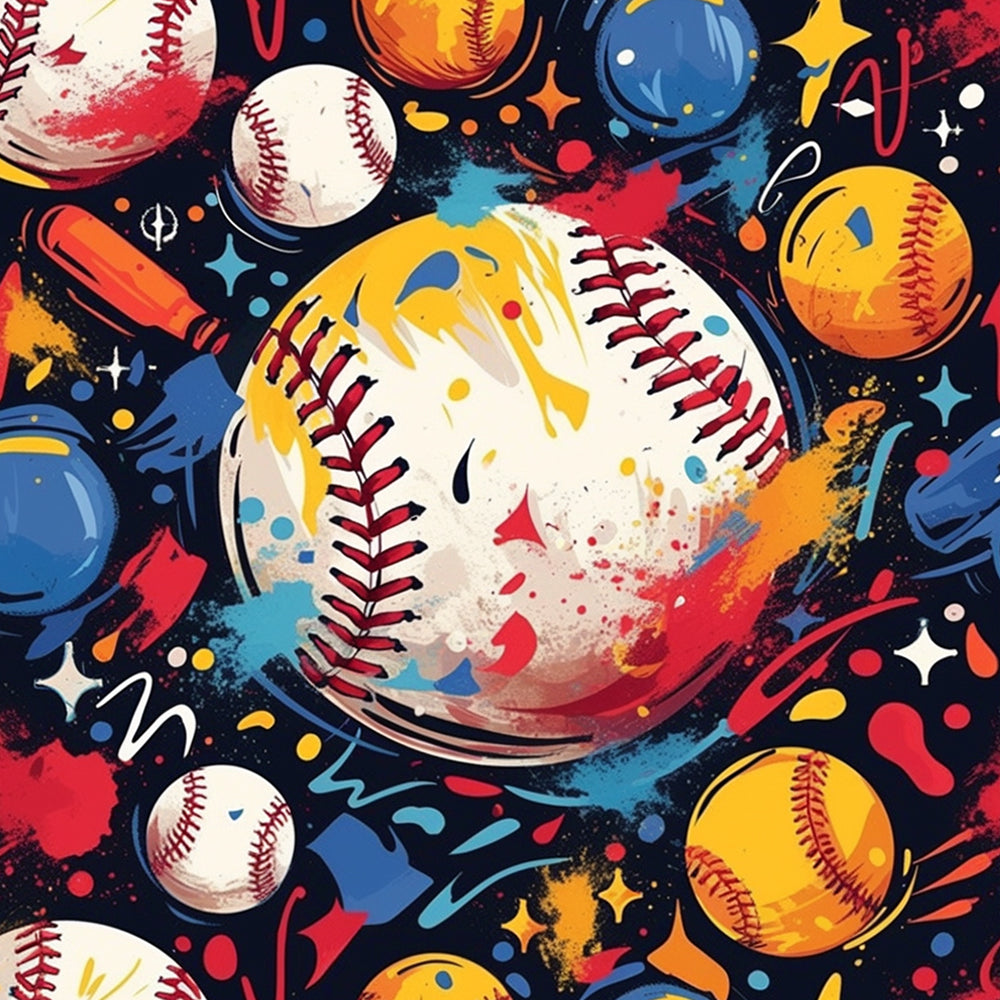 Een Bosje Honkballen Diamond Painting