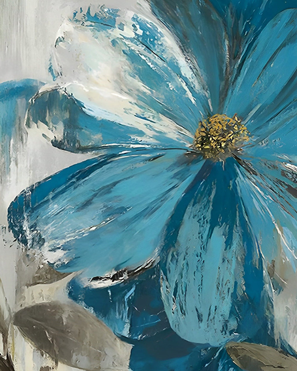 Een IJsblauwe Madelief Diamond Painting