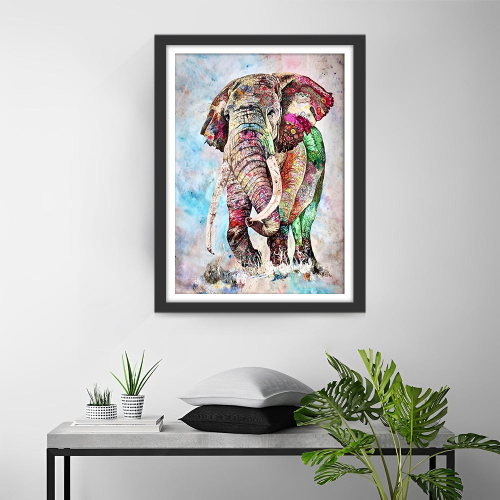Een Kleurrijke Olifant Diamond Painting