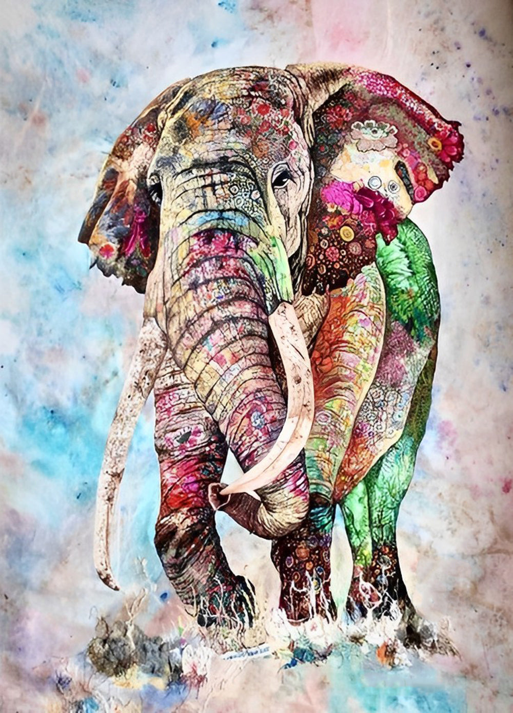 Een Kleurrijke Olifant Diamond Painting