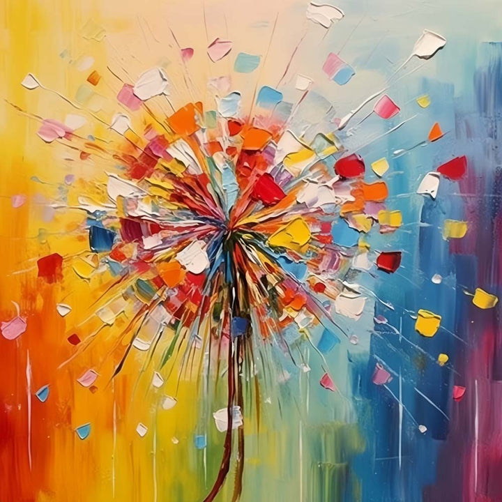 Een Kleurrijke Paardenbloem Diamond Painting