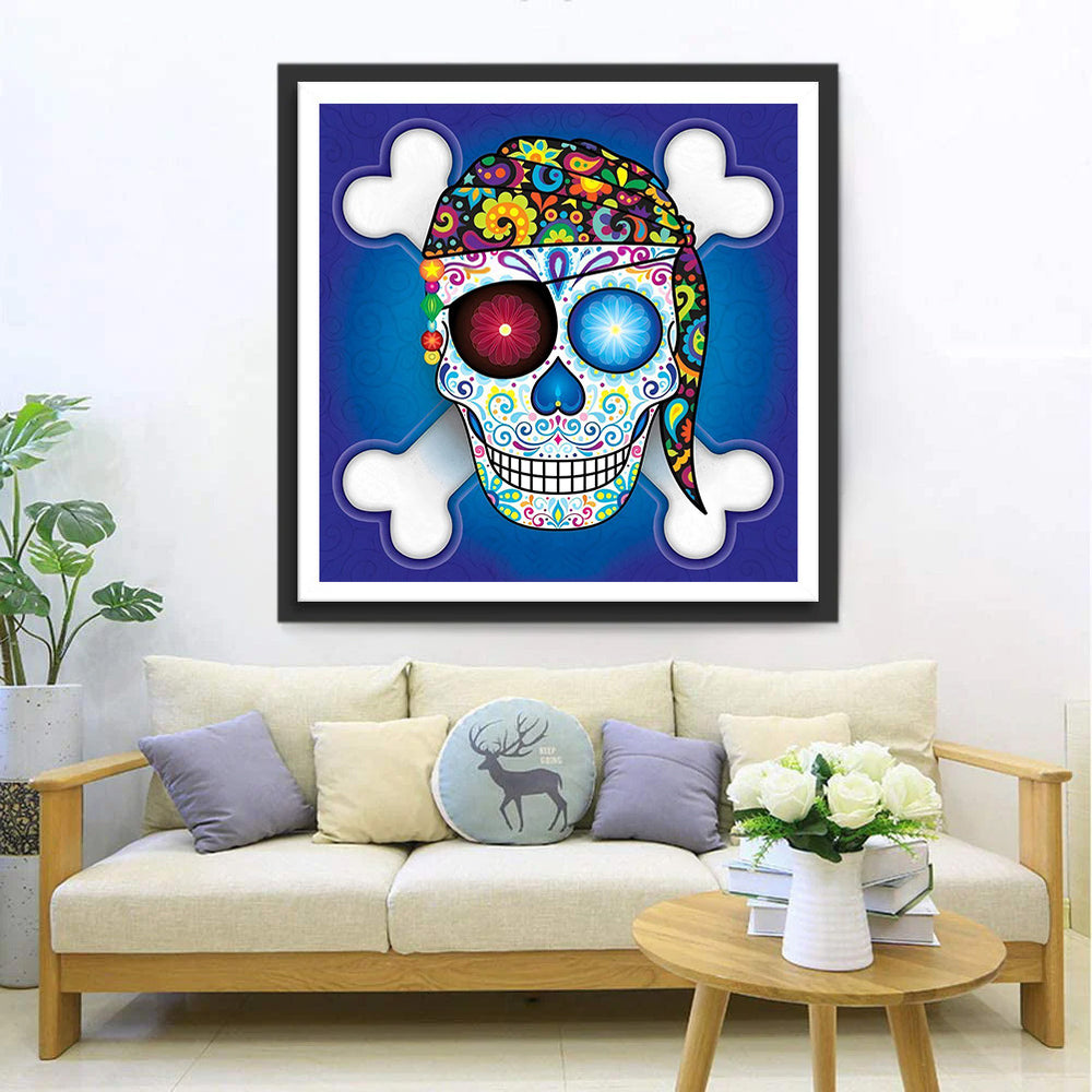 Een Knallend Bloemen- en Botfeestje Diamond Painting