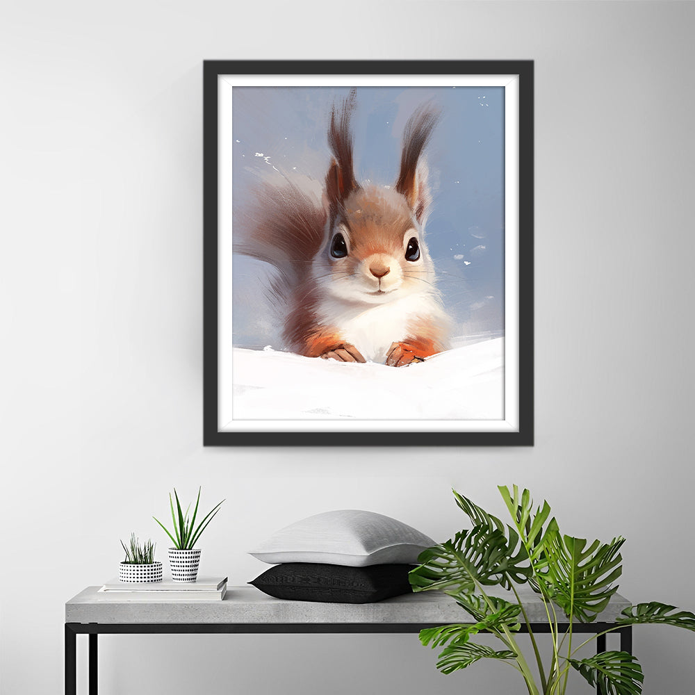 Een Levendige Eekhoorn Diamond Painting