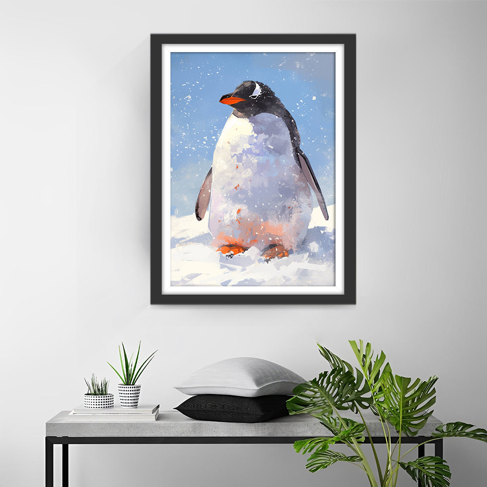Een Onverschillige Pinguïn Diamond Painting
