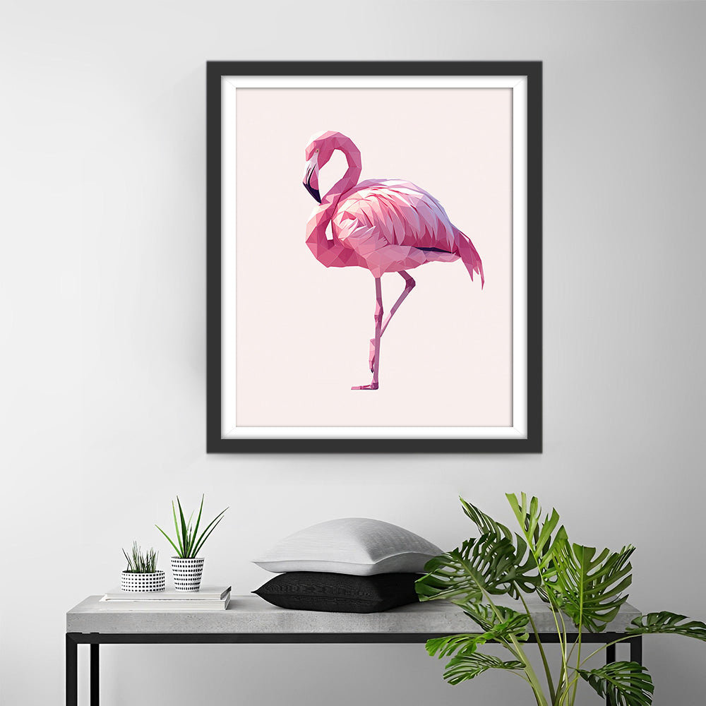 Een Roze Flamingo Diamond Painting