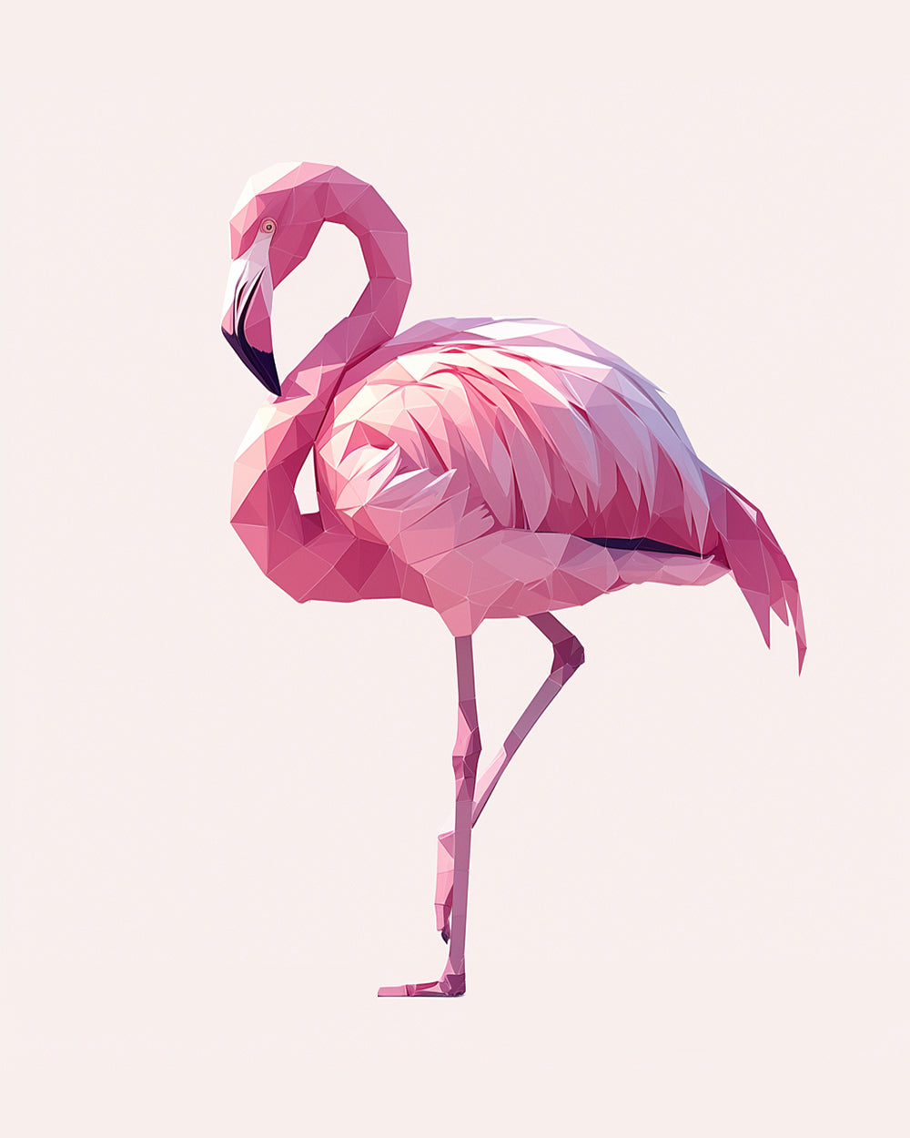 Een Roze Flamingo Diamond Painting