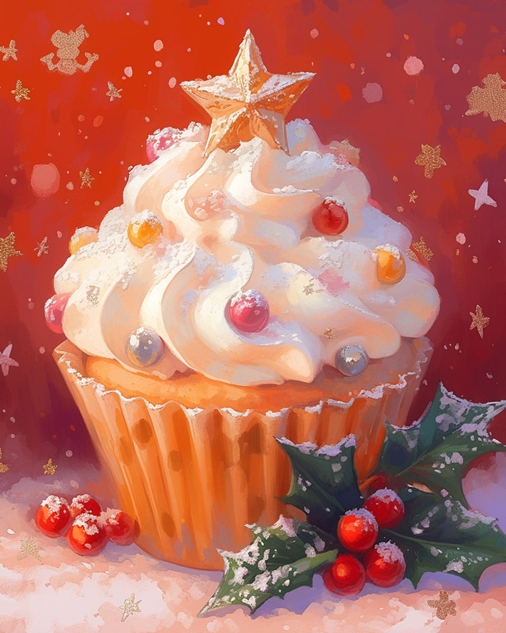 Een Schattig en Verleidelijk Cupcakeje Diamond Painting