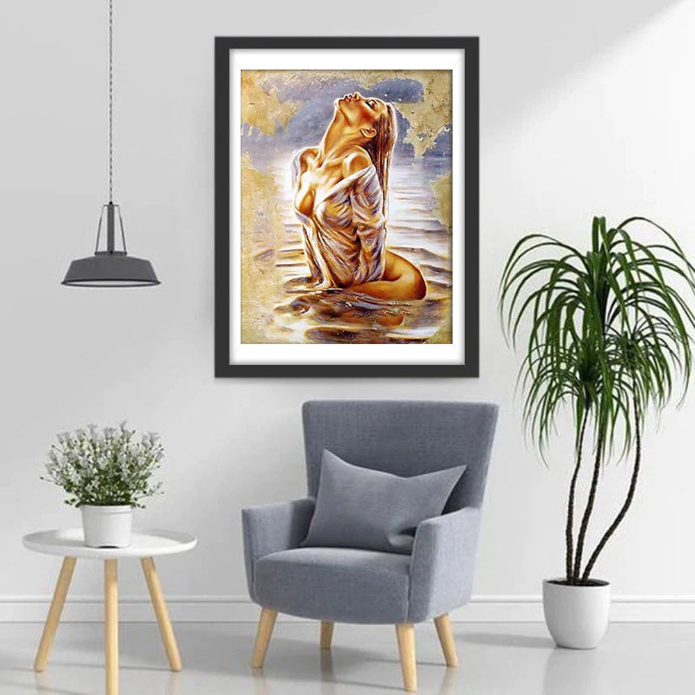 Een Vrouw in het Water Diamond Painting