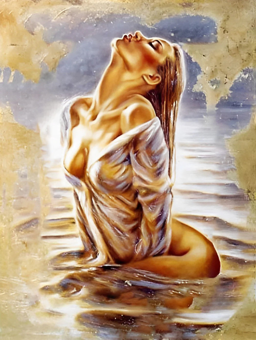 Een Vrouw in het Water Diamond Painting