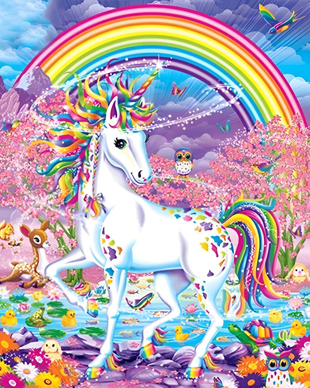 Eenhoorn en Regenboog Diamond Painting
