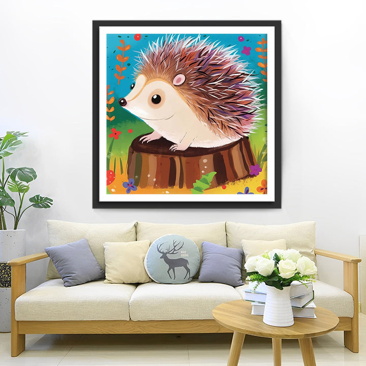 Egel op een Boomstronk Diamond Painting