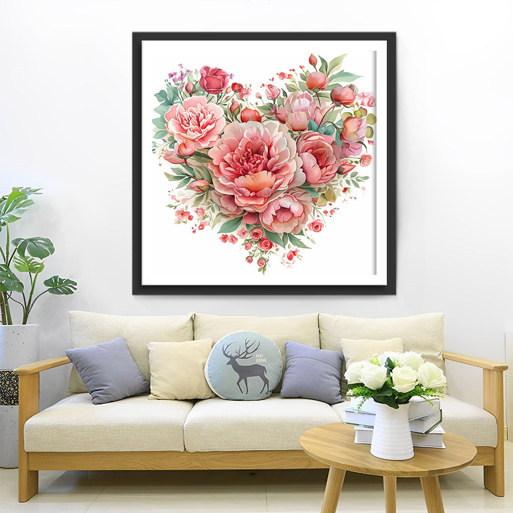 Elegant Bloemhart Diamond Painting