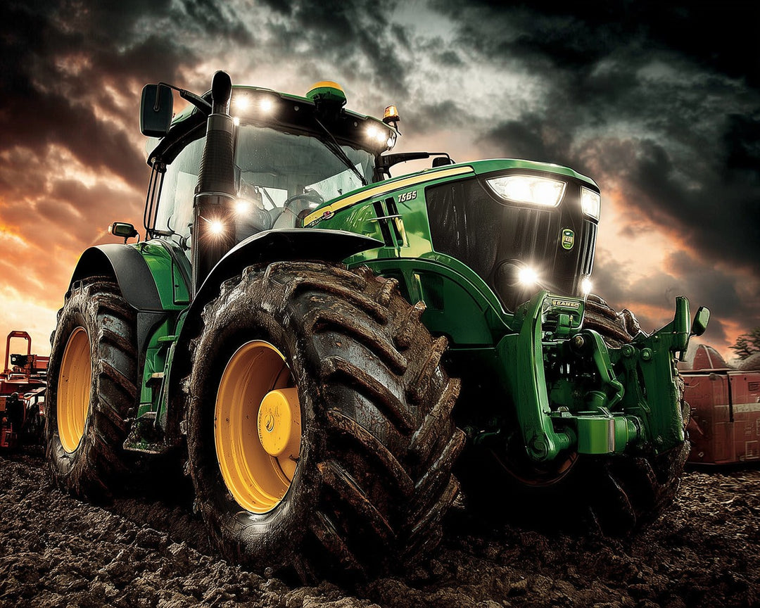 Enorm Groene Tractor Diamond Painting
