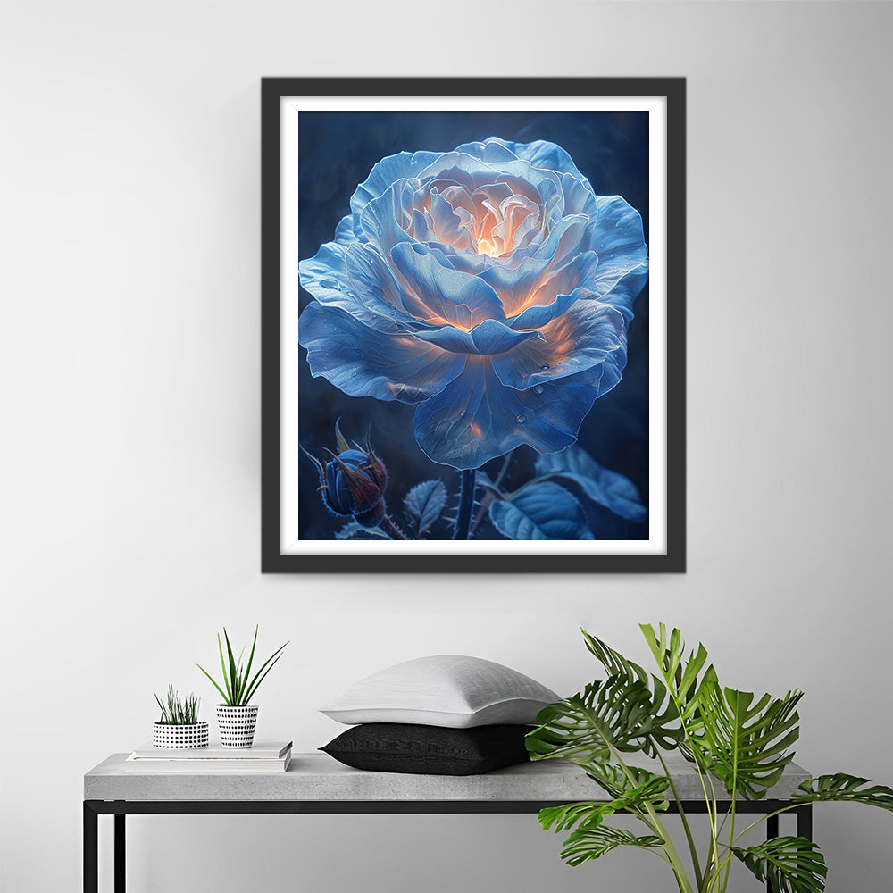 Fantasie Witte Roos Diamond Painting