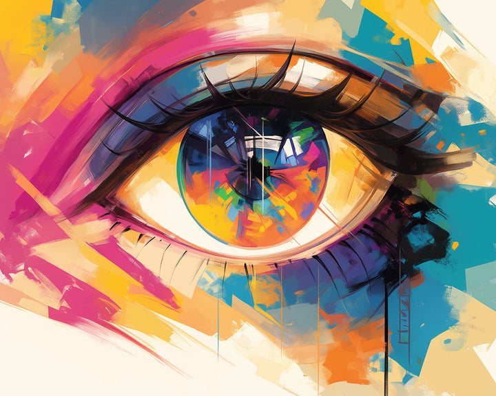 Felle Gekleurde Oog Diamond Painting
