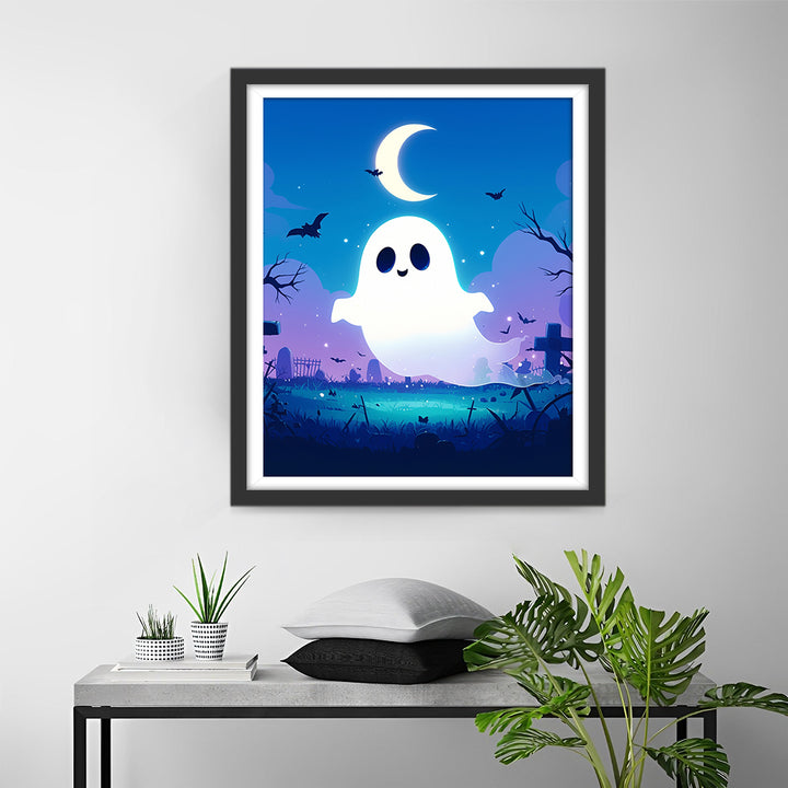 Geest in Halloween-hemel Diamond Painting