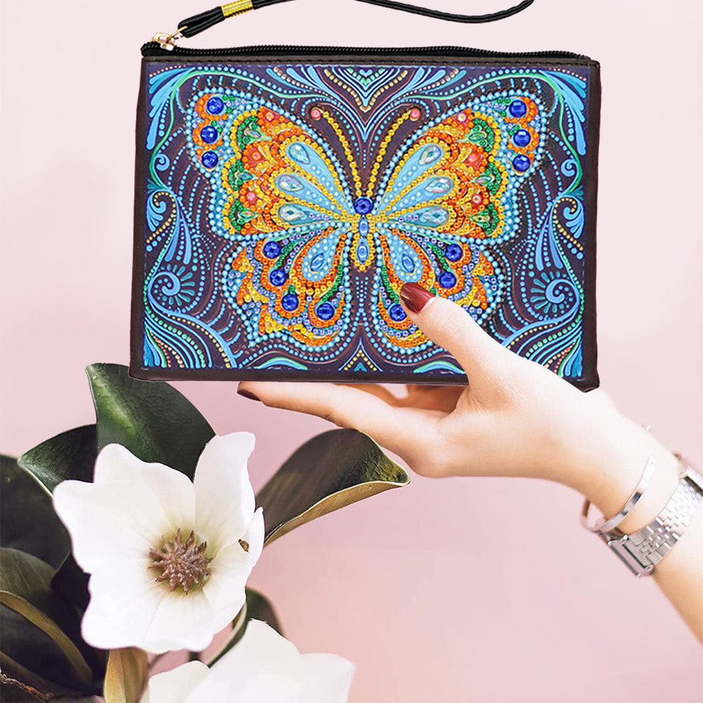 Gele Vlinder met Grote Vleugels Diamond Painting Polstas