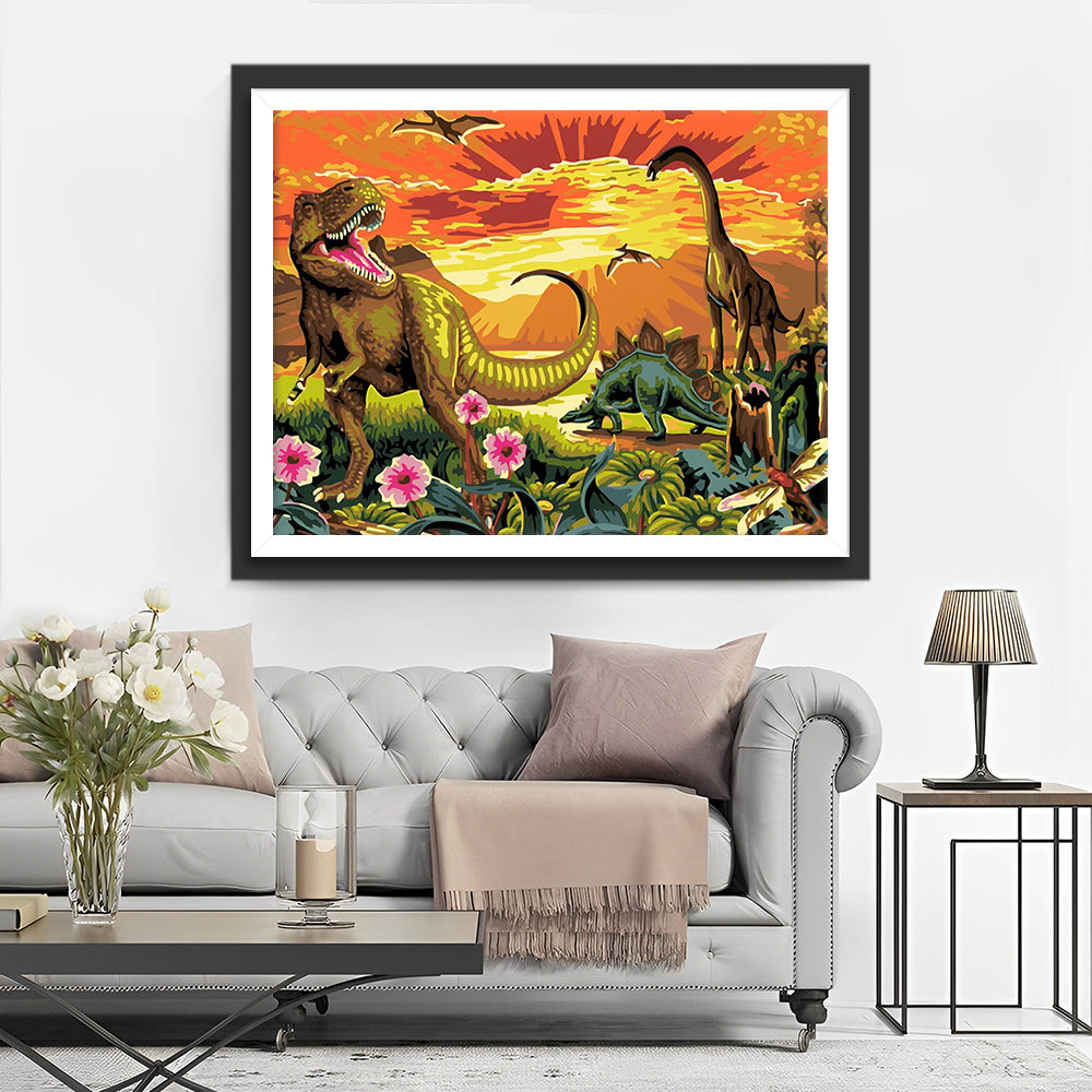 Gigantische Jurassische Dinosaurus Diamond Painting