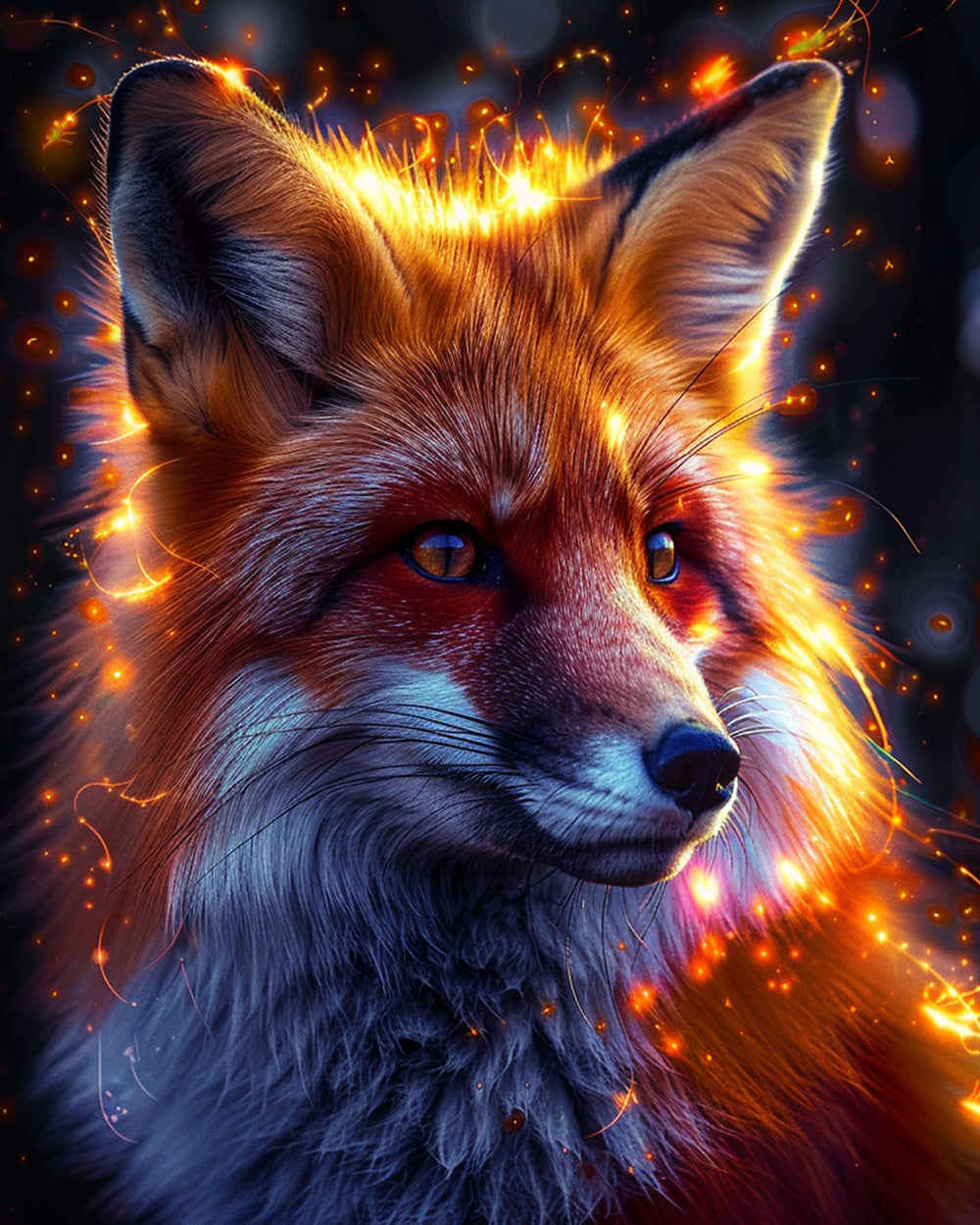 Gloeiende Vos Diamond Painting