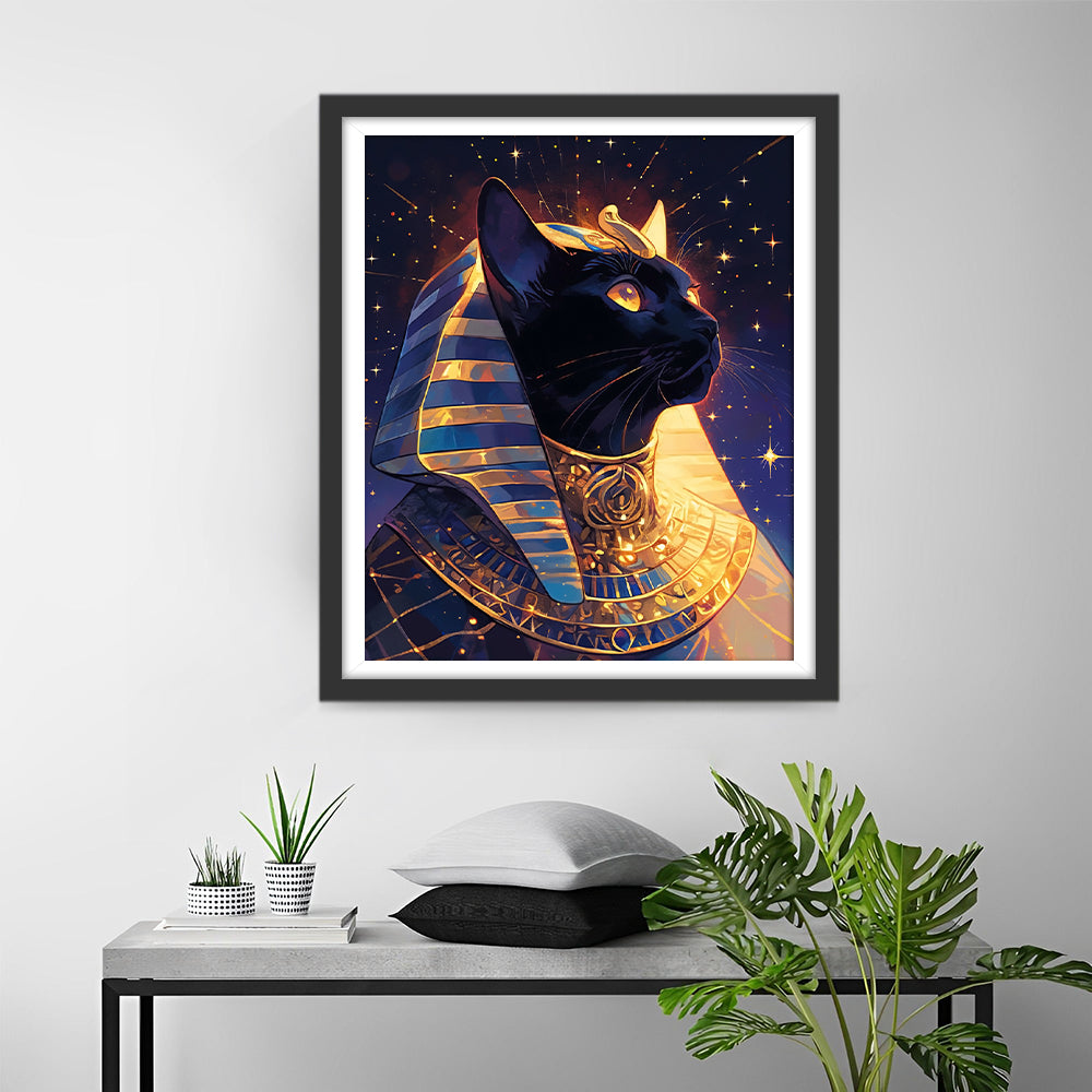 Goddelijke Egyptische Kat Diamond Painting