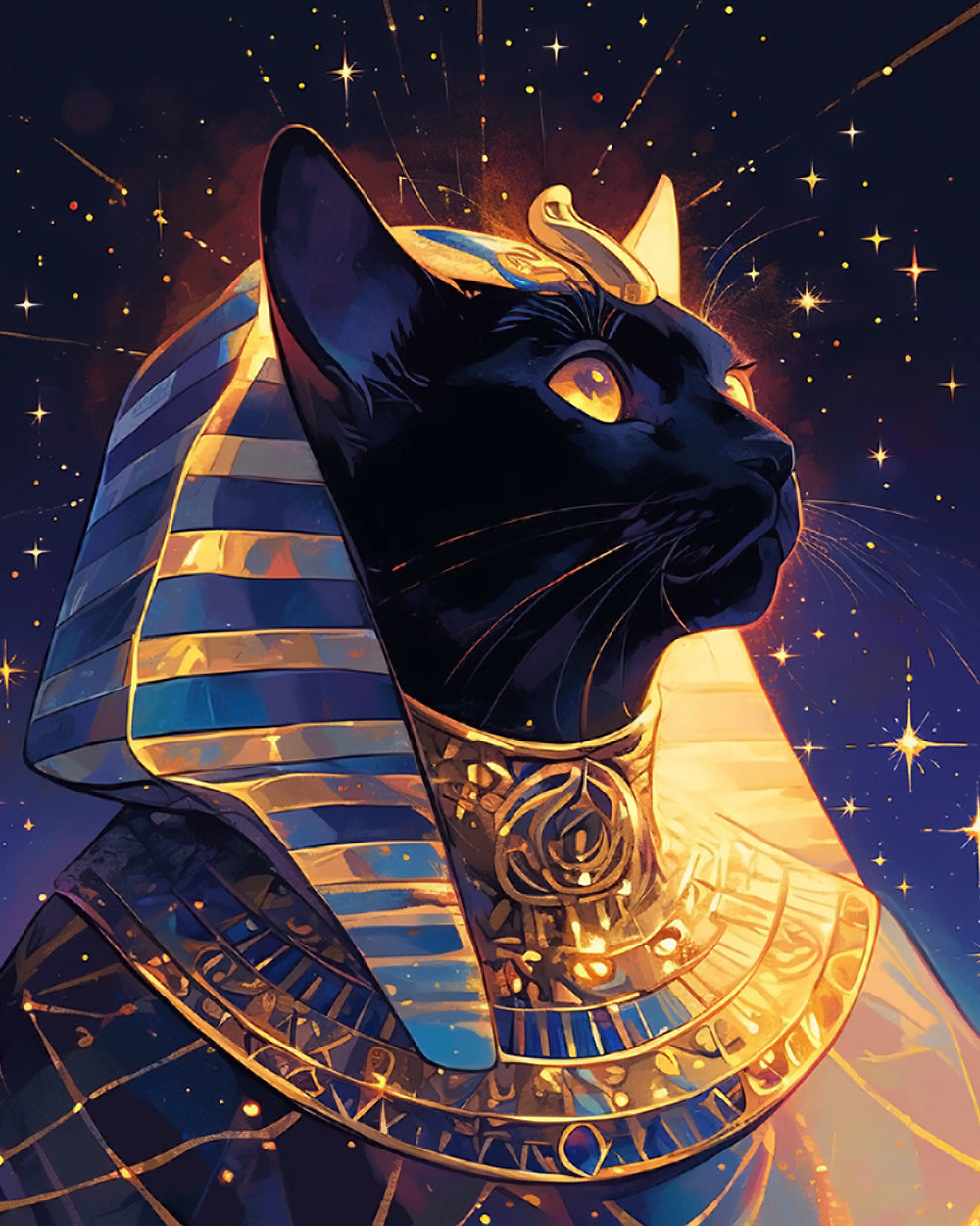 Goddelijke Egyptische Kat Diamond Painting