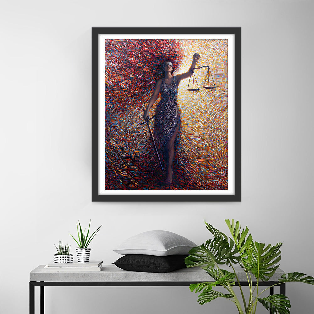 Godin van Gerechtigheid Diamond Painting