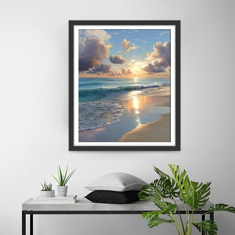 Golven en Strand Diamond Painting