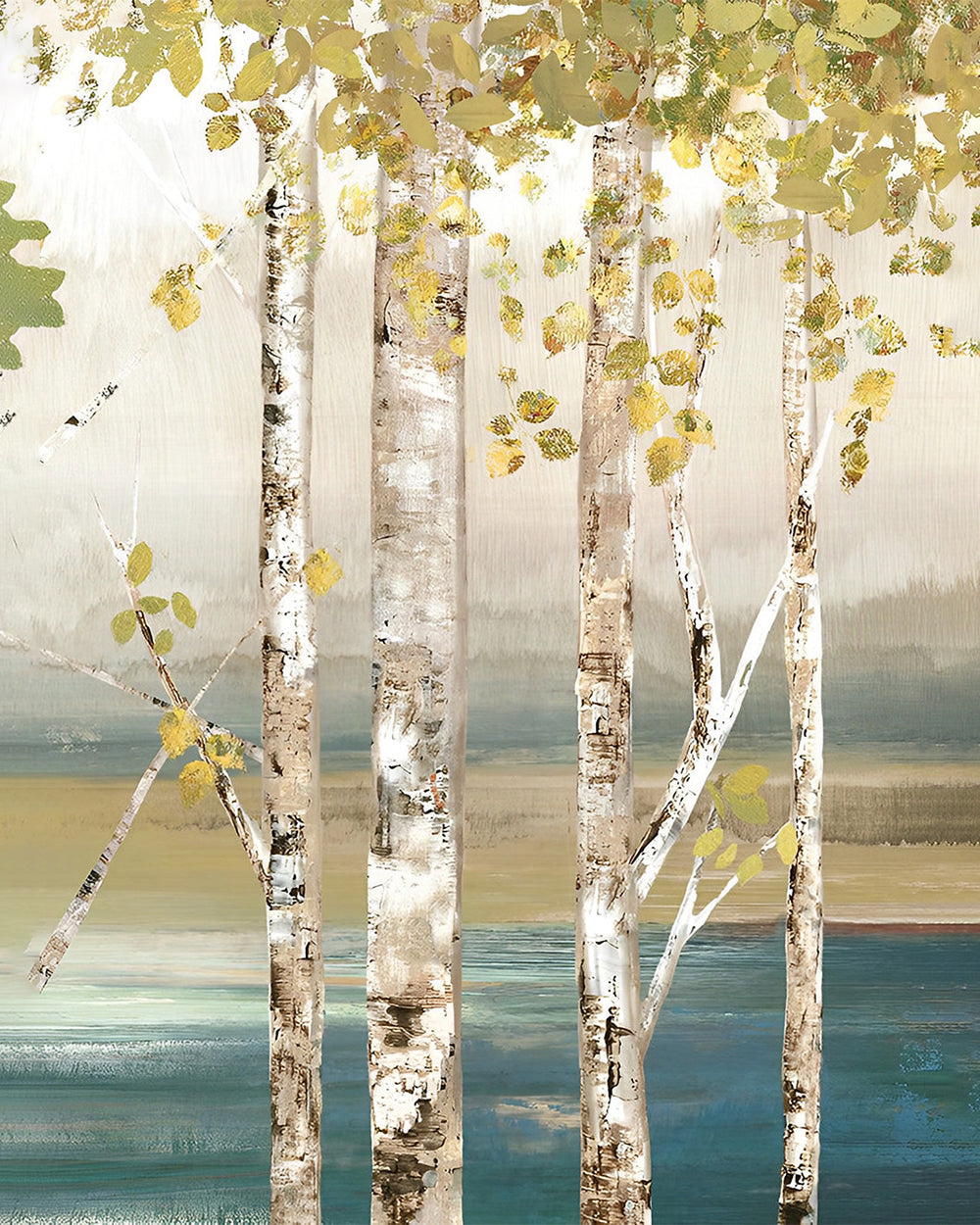 Gouden Berkenbomen Diamond Painting