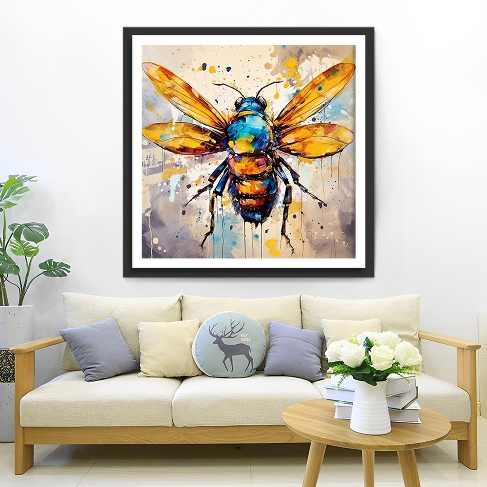 Gouden Gevleugelde Bij Diamond Painting
