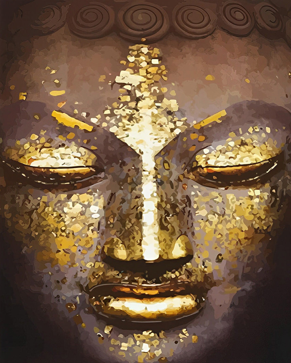 Gouden Gezicht van Boeddha Diamond Painting