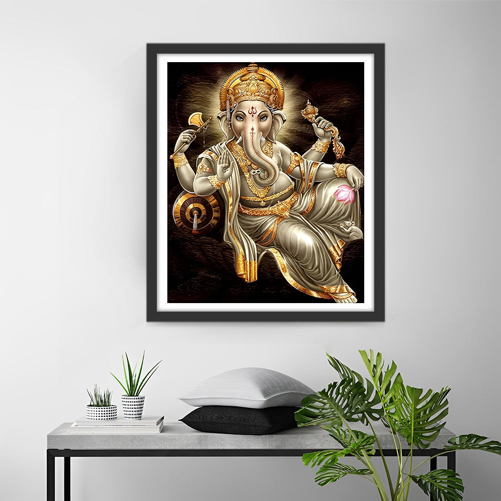 Gouden Hindoeïstische Ganesha Diamond Painting