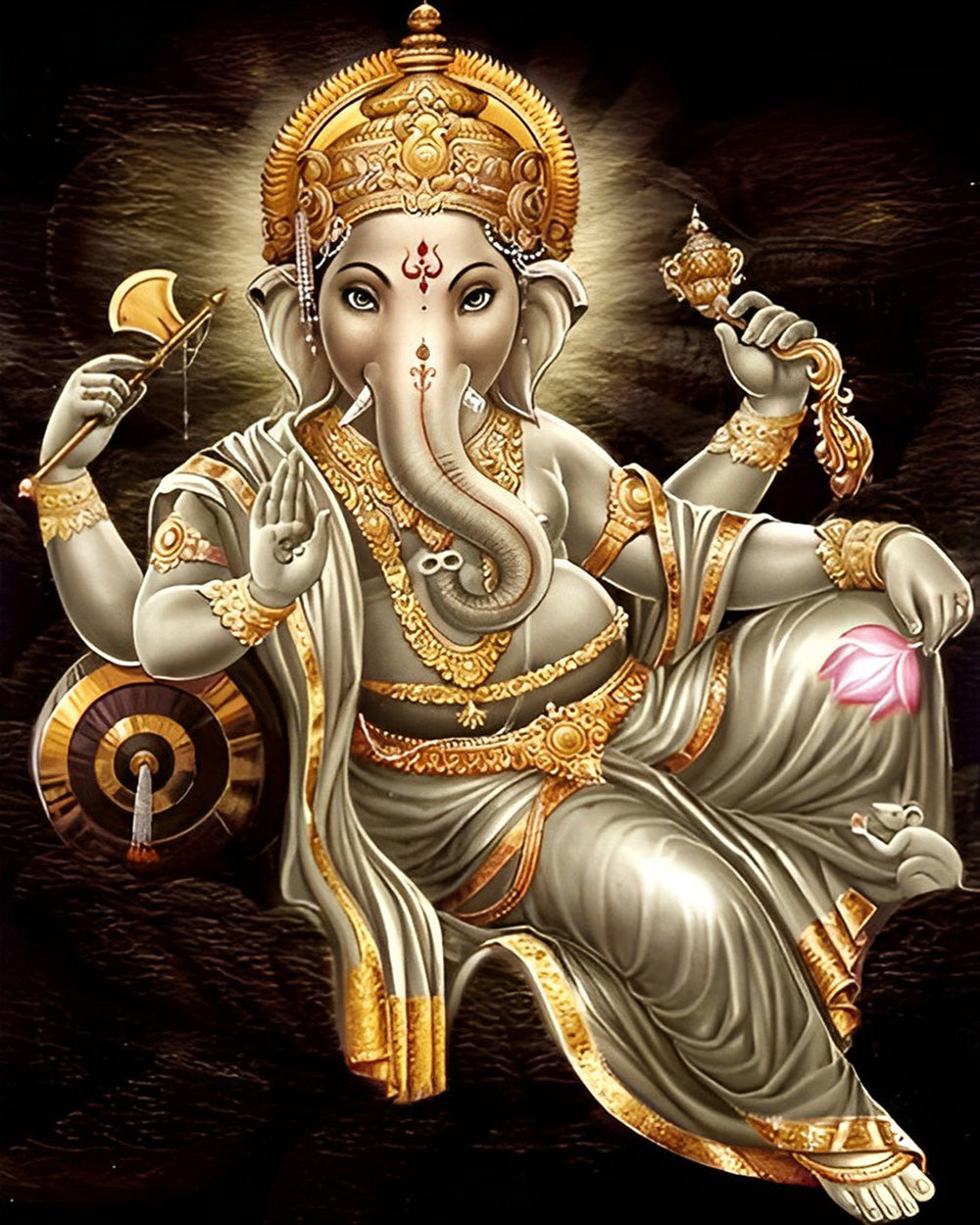 Gouden Hindoeïstische Ganesha Diamond Painting