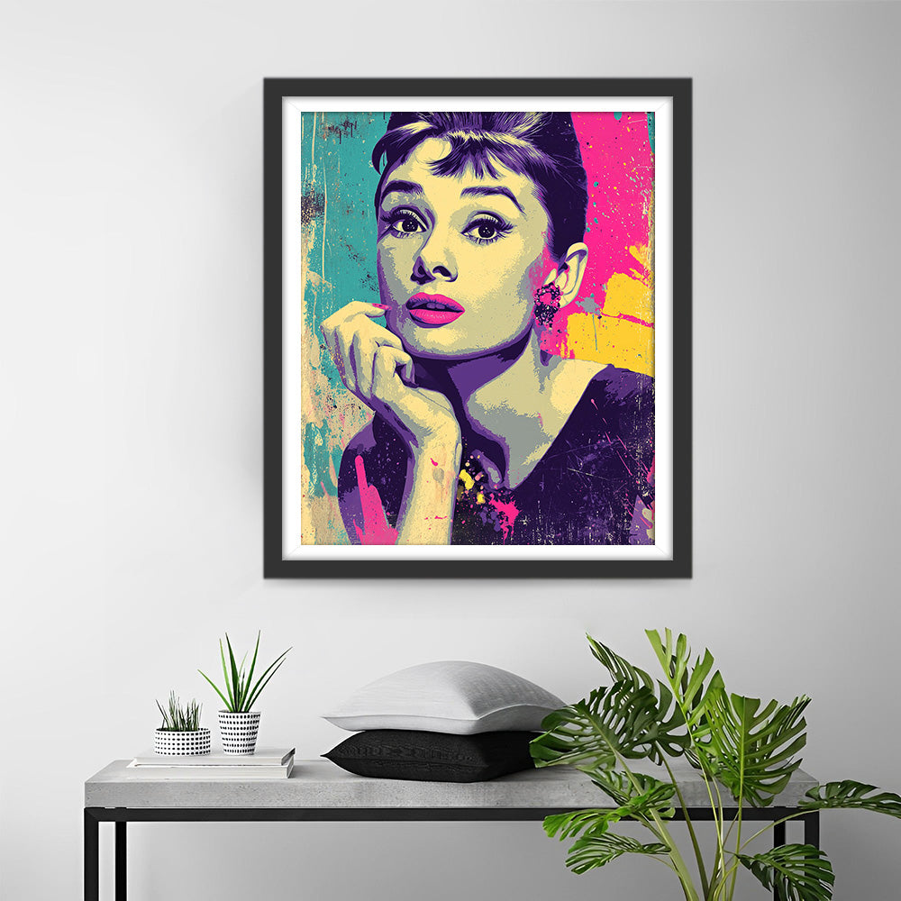 Graffiti Stijl Audrey Hepburn Diamond Painting