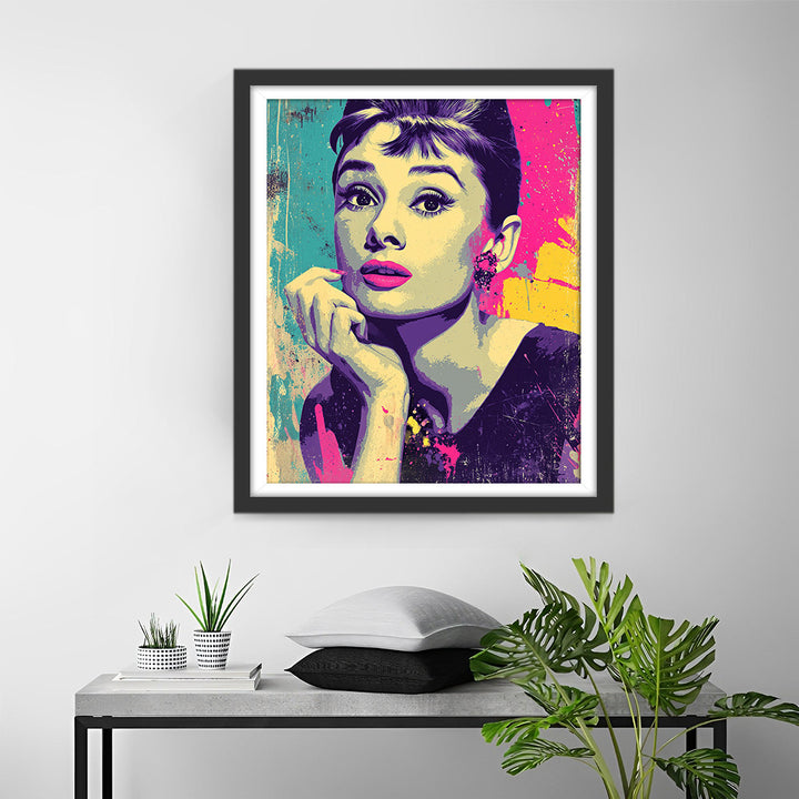 Graffiti Stijl Audrey Hepburn Diamond Painting