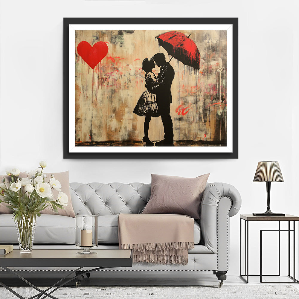 Graffiti van Verliefd Stelletje Diamond Painting