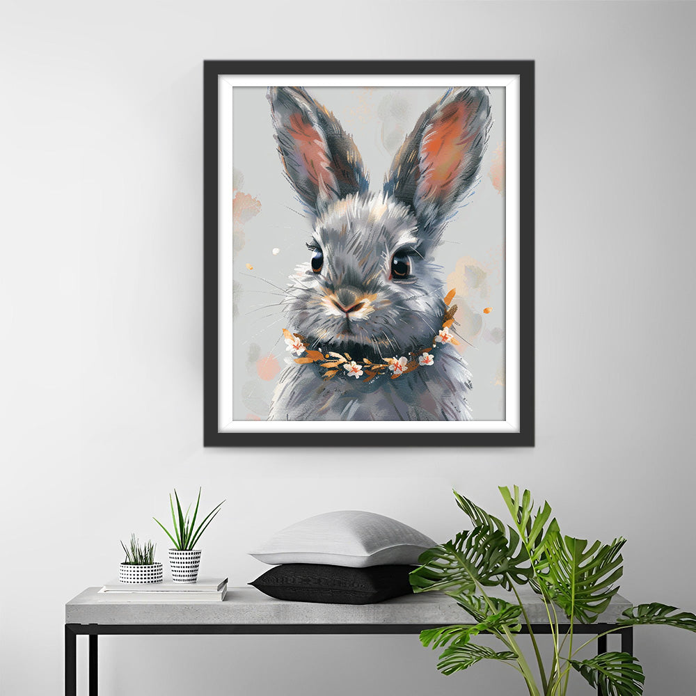 Grijs Konijn Diamond Painting